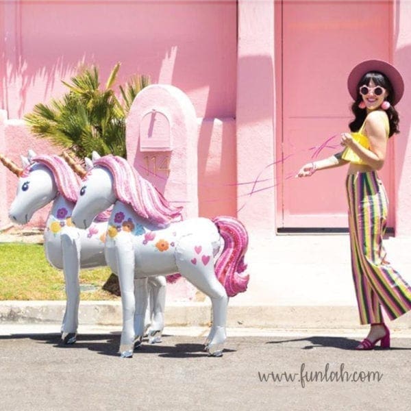 Elegant Unicorn Mega Helium Balloon Package - Image 2