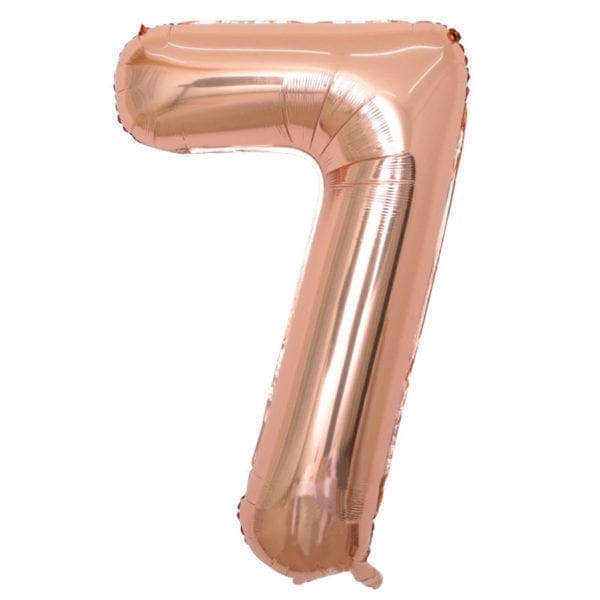 Funlah Rose Gold Number 7 Foil Balloon