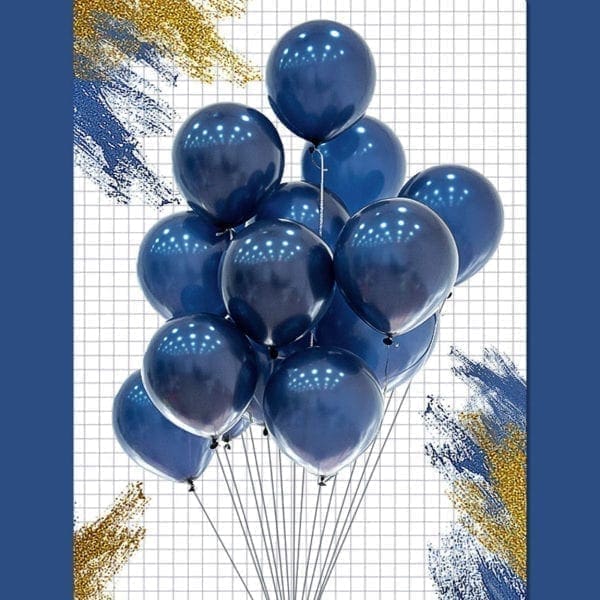 12" Nocticulan Blue Helium Balloon Bouquet - Image 2
