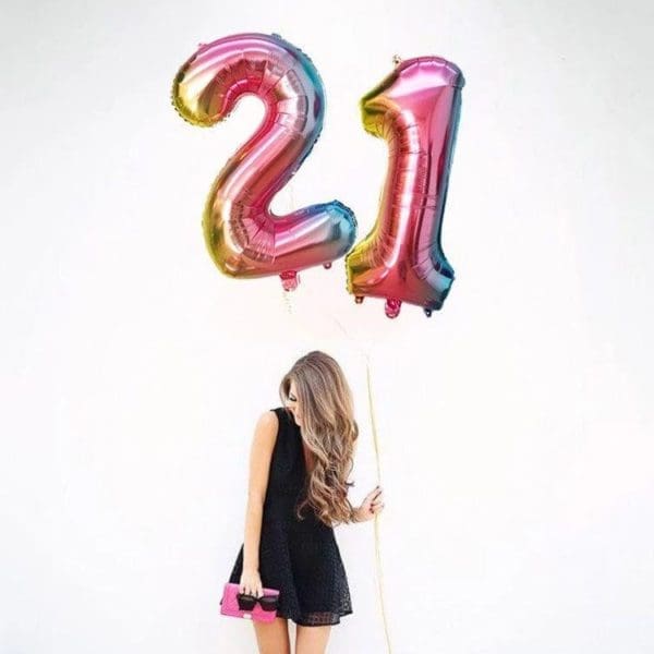 ombre digit balloon