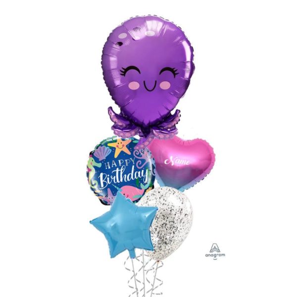 Smiley Octopus balloon bouquet