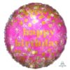 HBD Pink dotty balloon