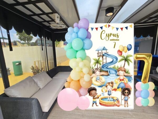 Wild Wild Wet Dwave Premium Balloon Board Decoration - Image 4