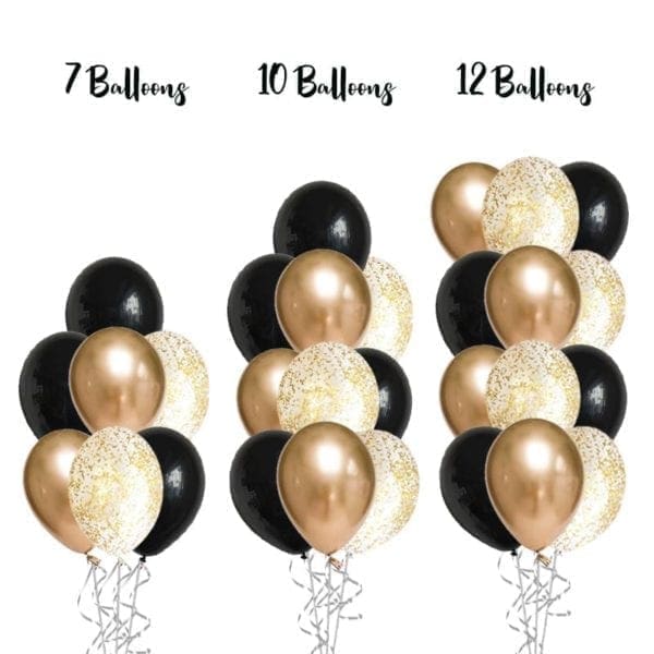 Messy Confetti Chrome Solid Balloon Bouquet