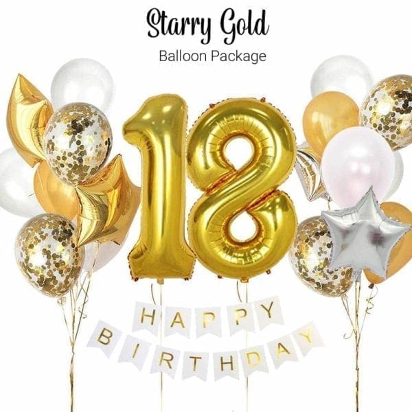 Starry Gold Balloon Package