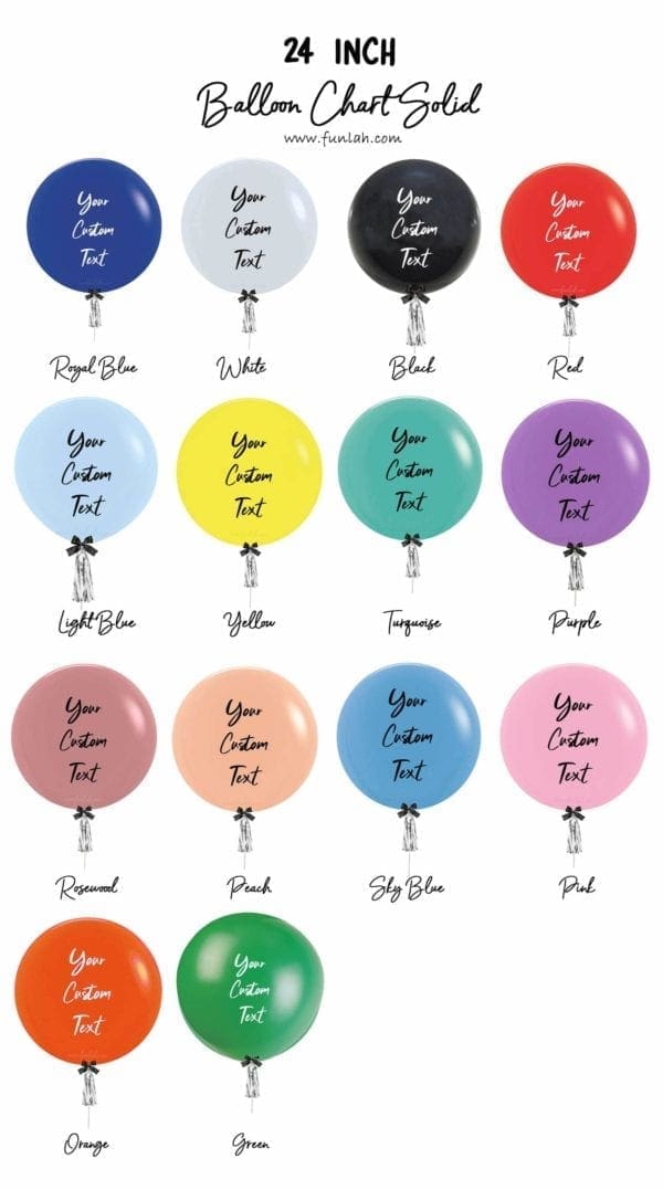 36 inch solid balloon chart