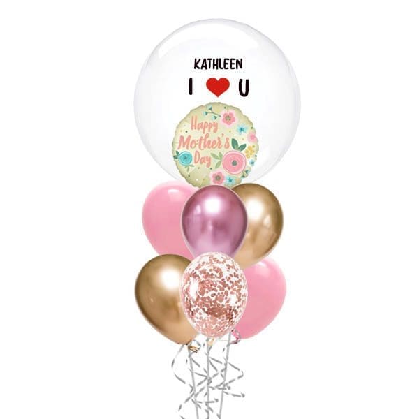 Happy Mothers Day Flower in Balloon