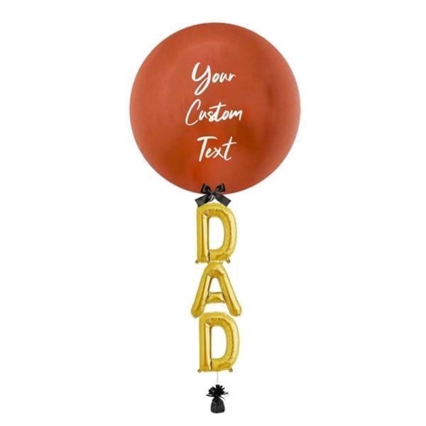 24 inch Customize Dad Balloon Copper