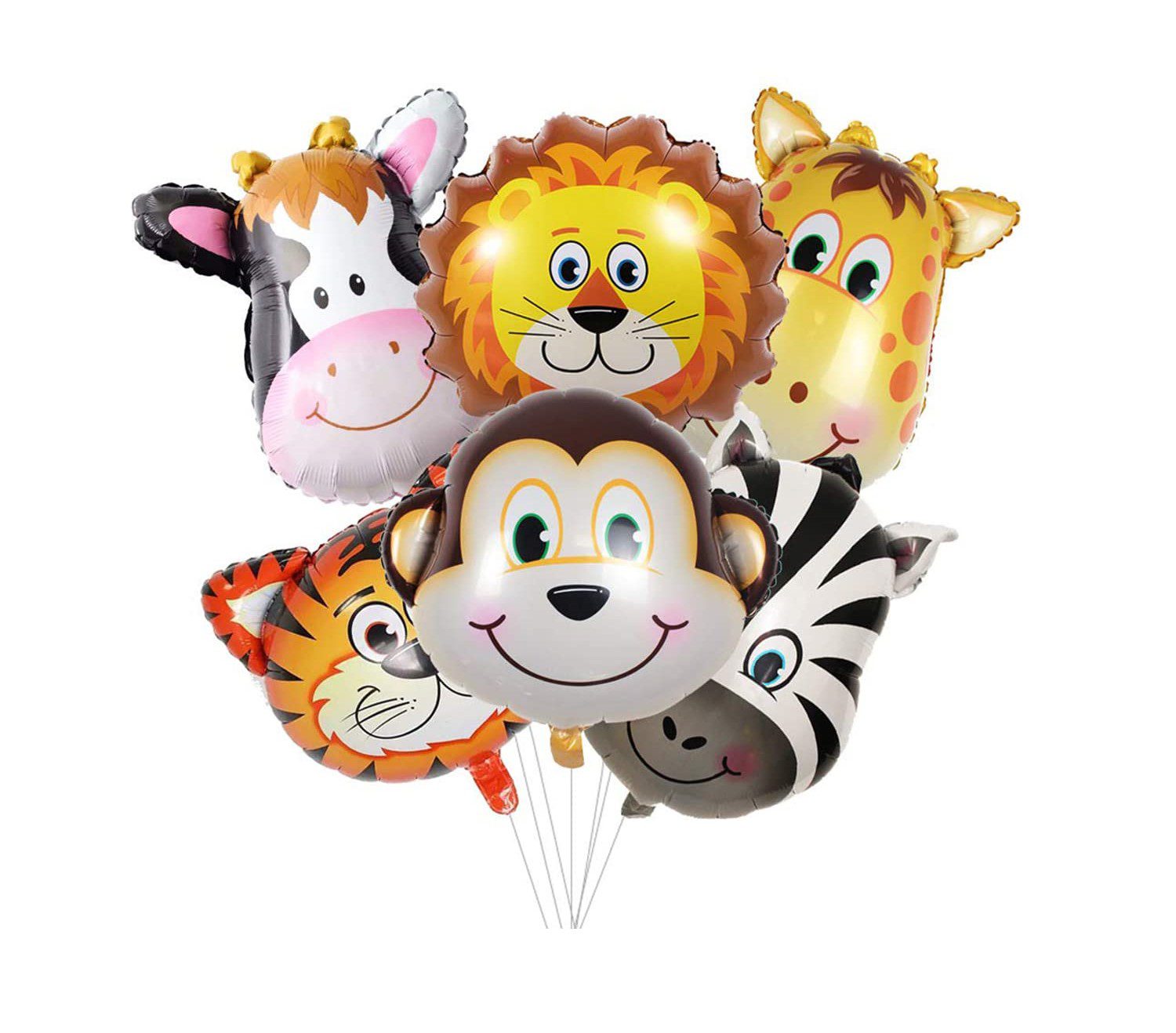 Adorable Animal Face Supershape Helium Balloon - funlah.com