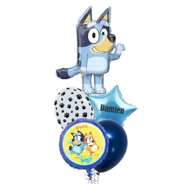 Bluely Dog Balloon Bouquet