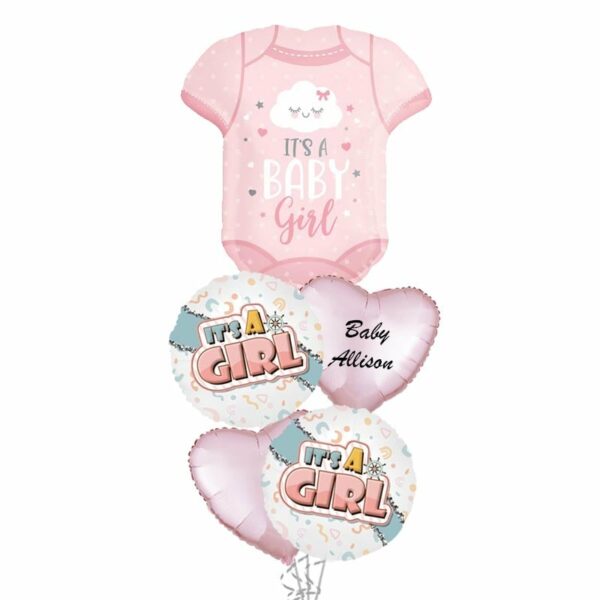 Its a Baby Girl Onesie Balloon Bouquet
