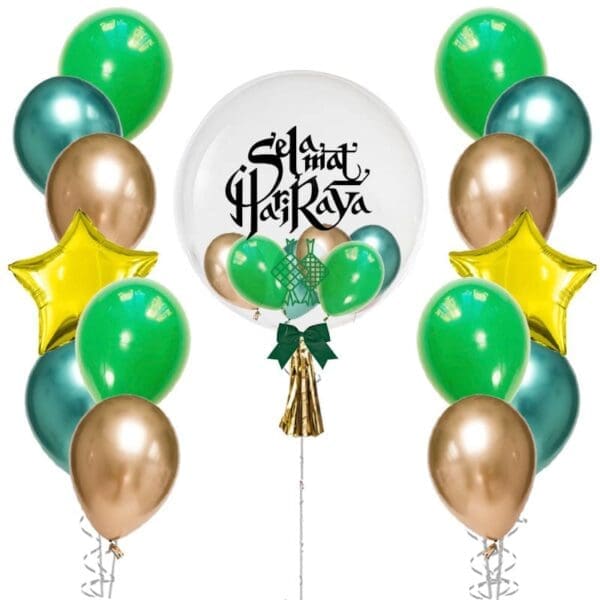 24 inch Hari Raya Balloons with Side Bouquet