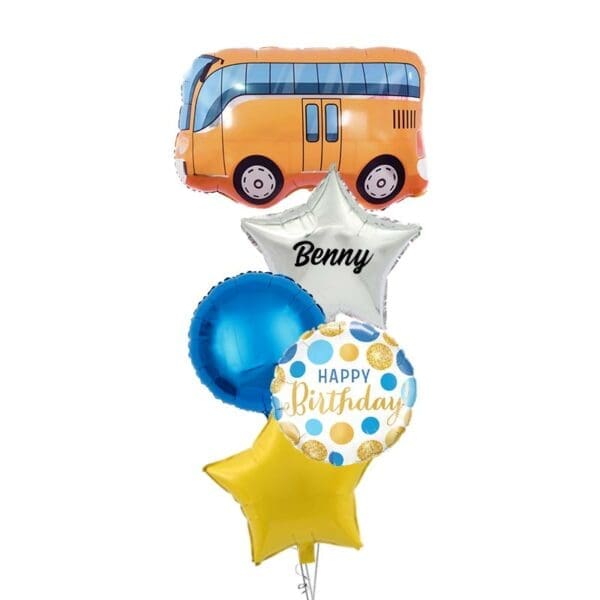 Birthday Bus Balloon Bouquet
