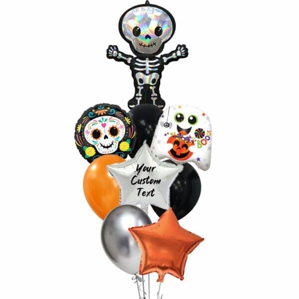 XL Halloween Holographic Skeleton Balloon Bouquet