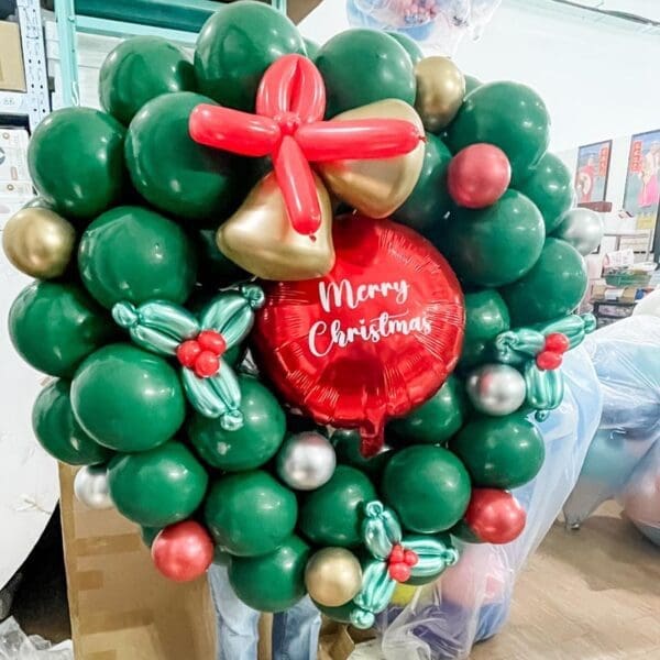 Big Balloon Christmas Wreath 90cm