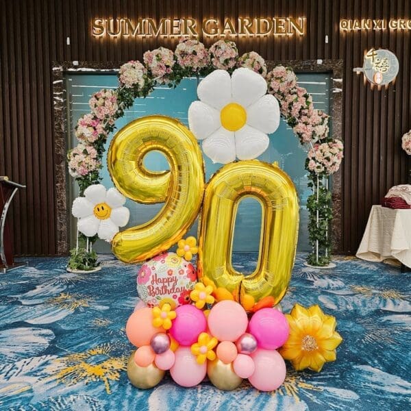 Floral Fantasy Deluxe Balloon Centerpiece