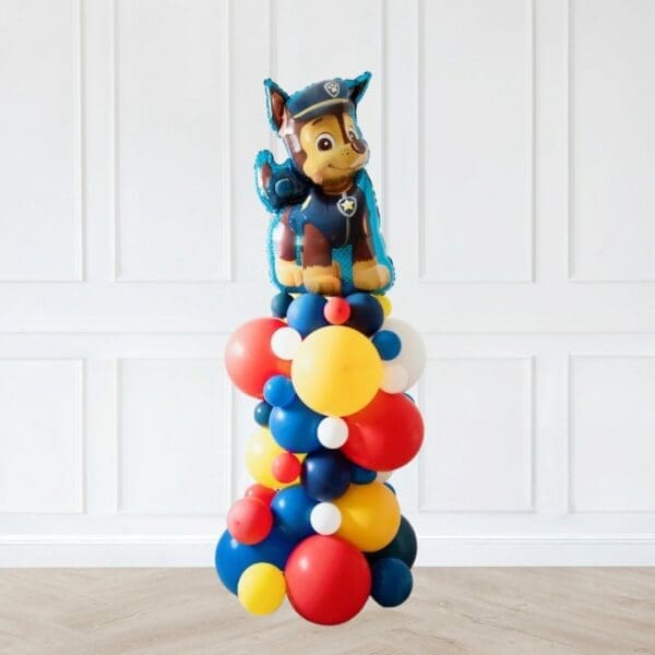 Paw Patrol Chase Standing Balloon Column Centerpiece