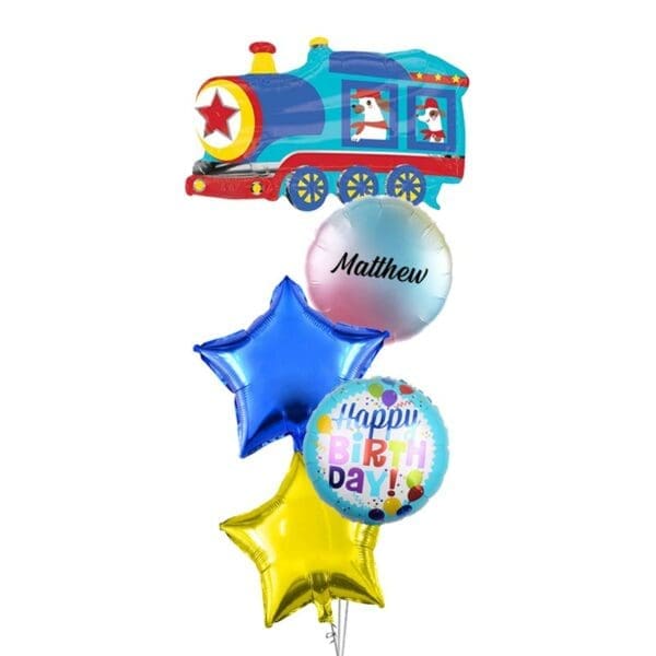 Puppy Dog Train Balloon Bouquet