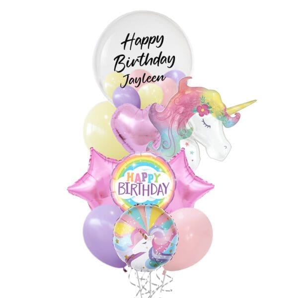 Enchanted Unicorn Deluxe Balloon Bouquet