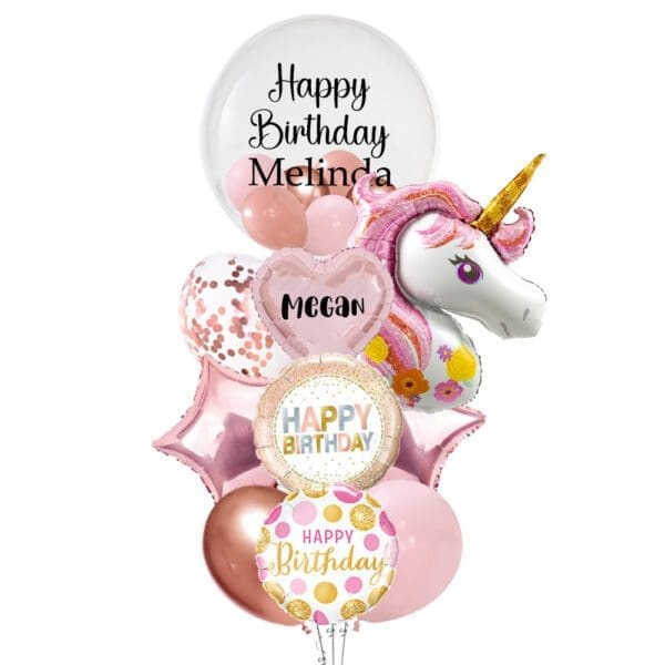 Princess Unicorn Balloon Deluxe Bouquet