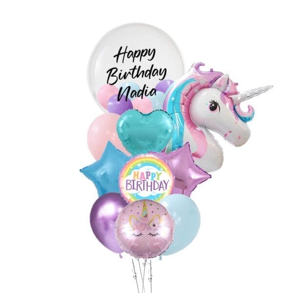 Starry Unicorn Deluxe Balloon Bouquet