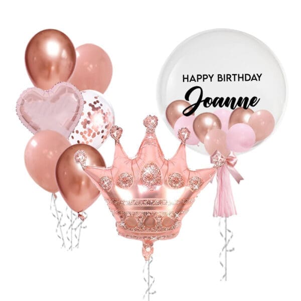 Rose Gold Crown Super Balloon Package