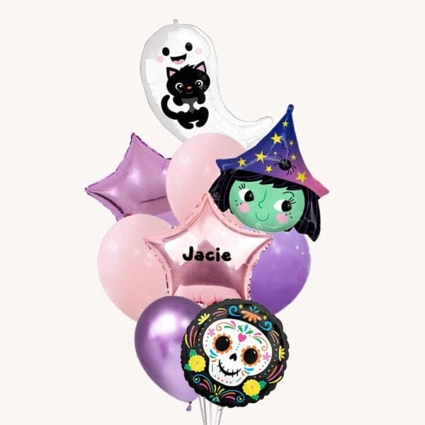 Ghost Cat White Halloween Grand Balloon Bouquet